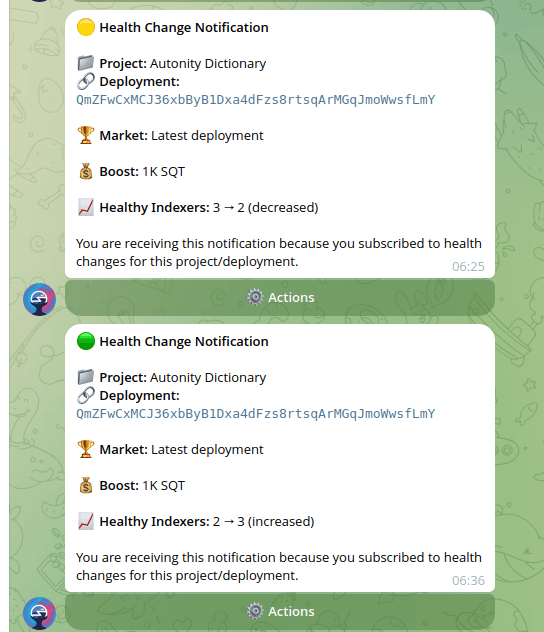 Owner bot alerts