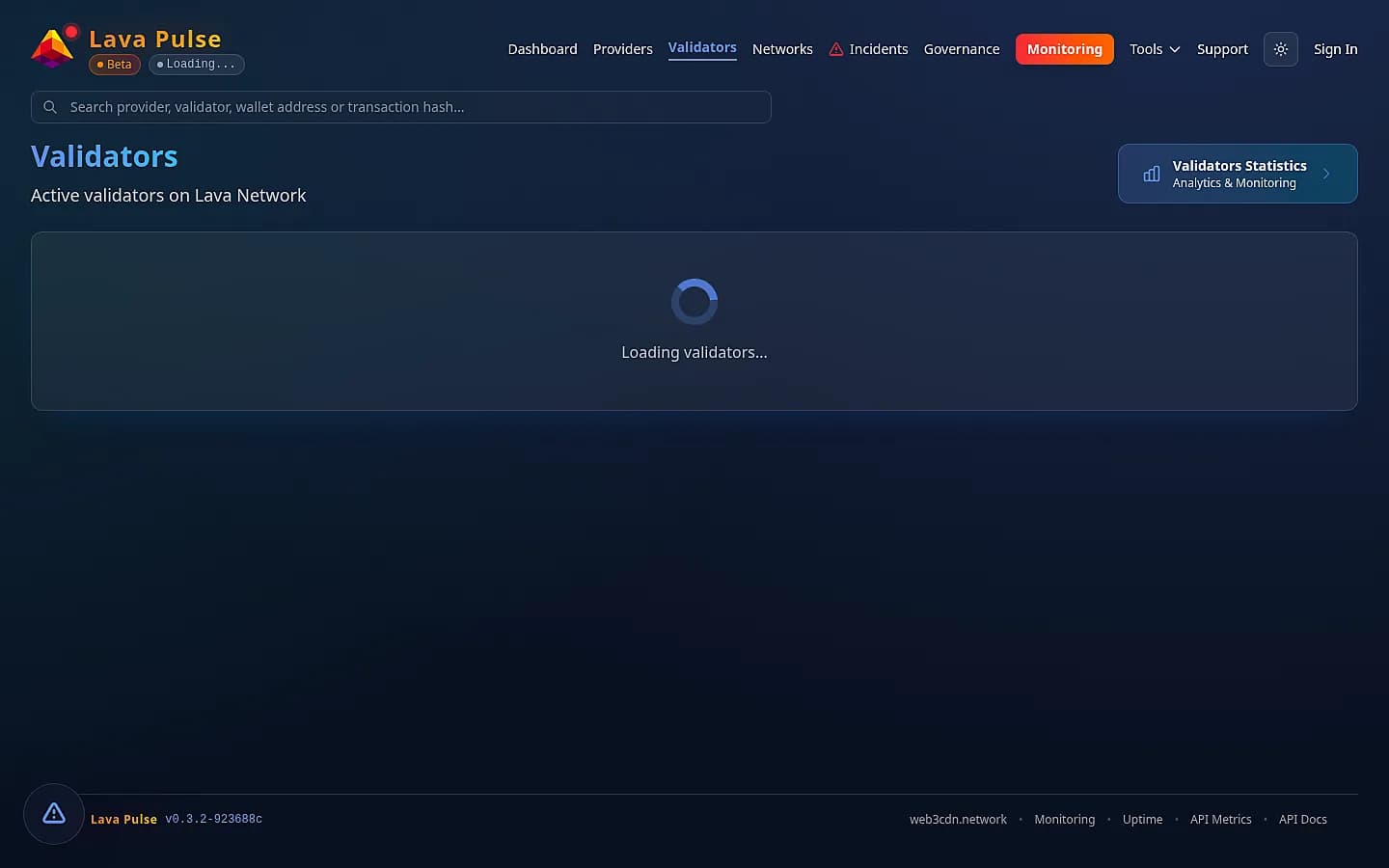 Lava Pulse validators — Lava Network validator explorer