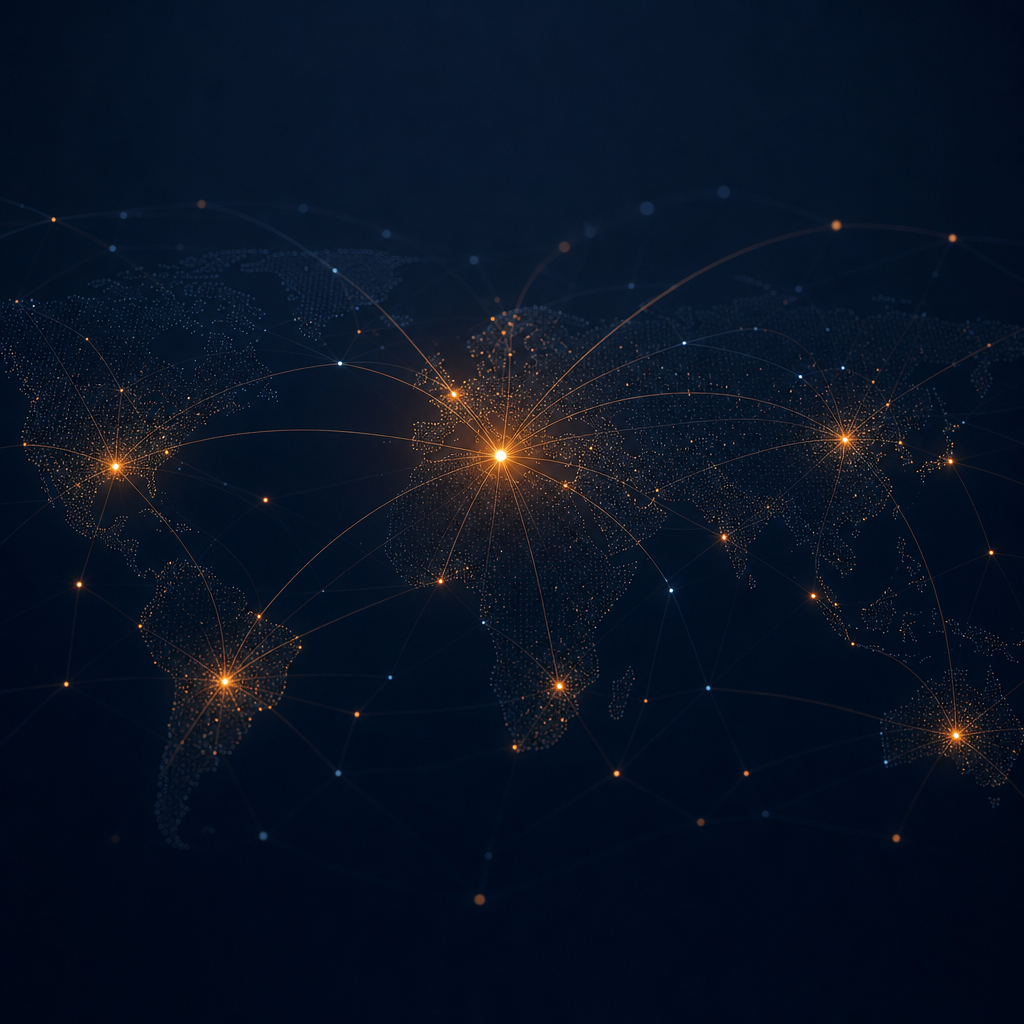 Global edge network connecting infrastructure nodes